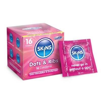 Skins Condoms Dots & Ribs 16 Pack