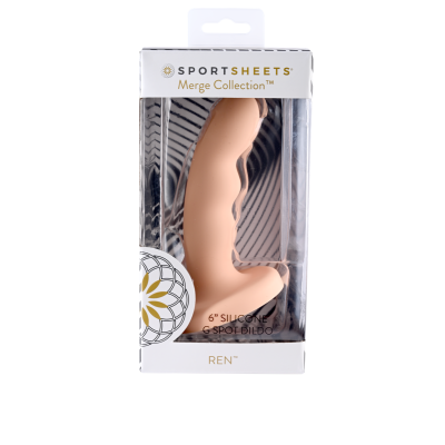 Sportsheets Merge Collection - Ren - 6" Solid Silicone G-Spot Dildo 