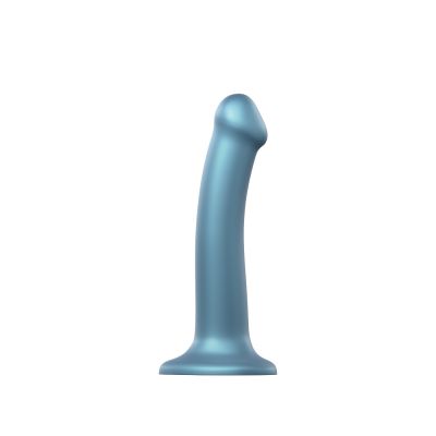 Strap On Me - Mono Density Dildo Metallic Duck Blue - M - Shine