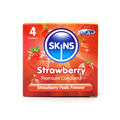 Skins Condoms Strawberry 4 Pack
